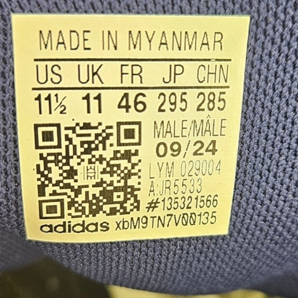 Adidas Barreda nen's tennis shoes Navy Blue Light / - Blue JR5533 size 11.5 - Picture 8 of 11